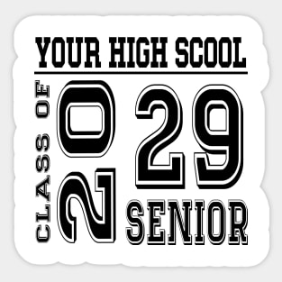 High School Senior 2029 Class of 2029 Graduate College Sticker